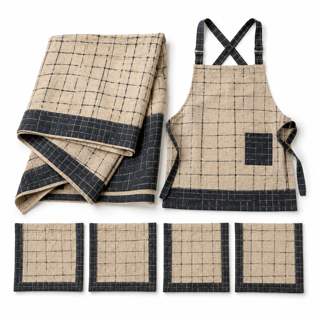 Harvest Grid Dining Textile Set