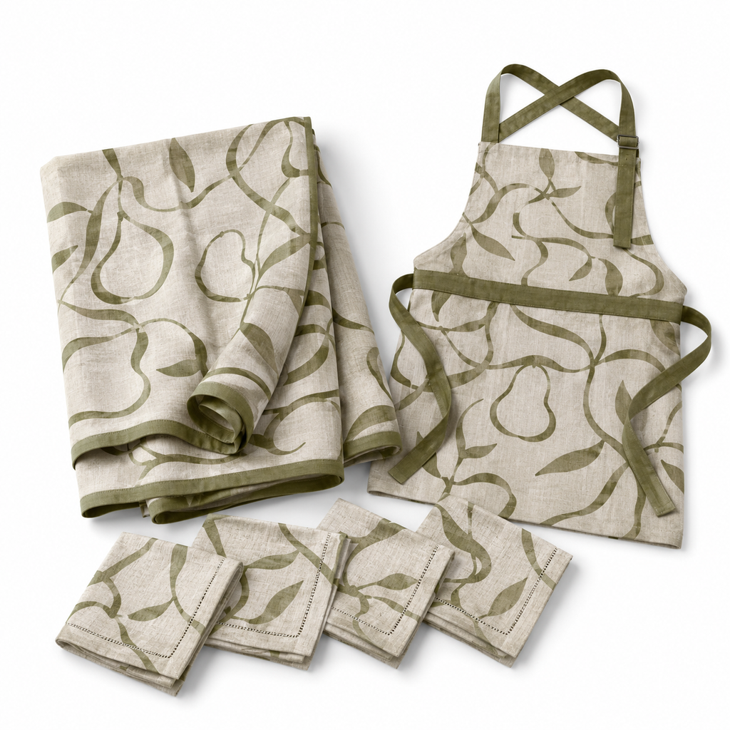 Pearwood Ribbon Dining Textile Set