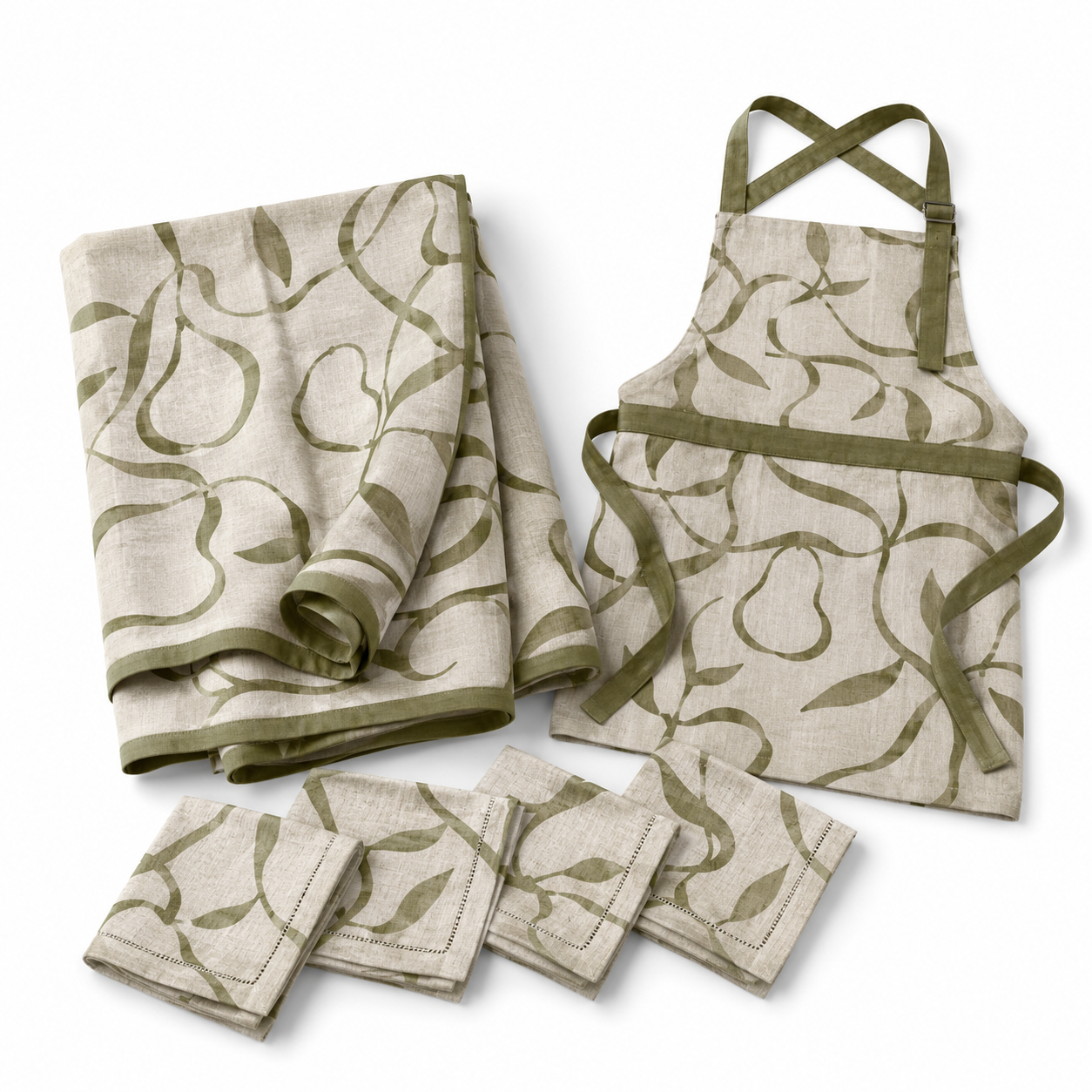 Pearwood Ribbon Dining Textile Set