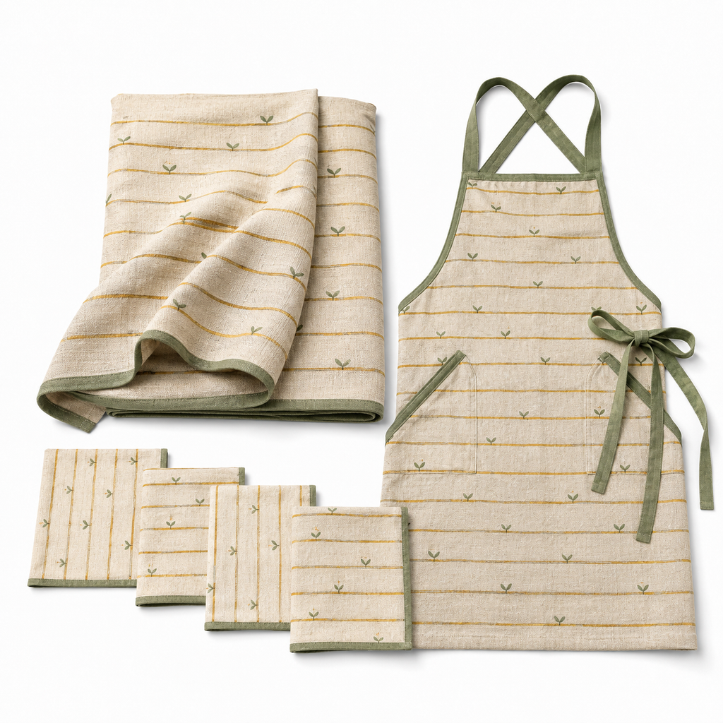 Saffron Furrow Dining Textile Set