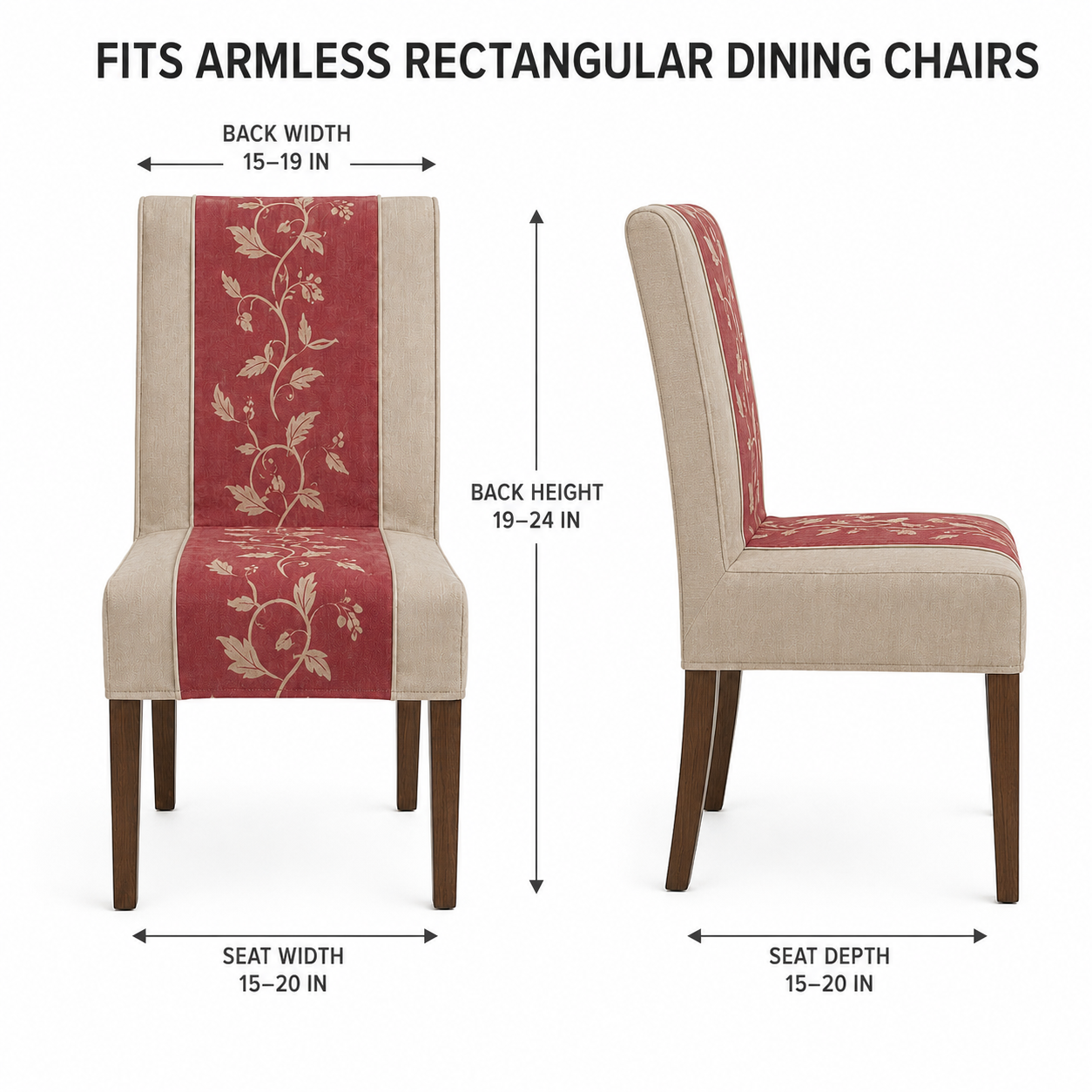 Crossvine Panel Dining Chair Cover