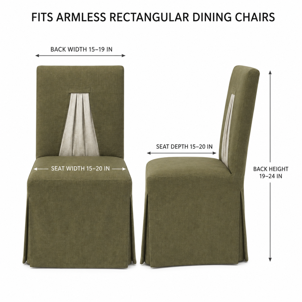 Gatherback Pleat Dining Chair Cover