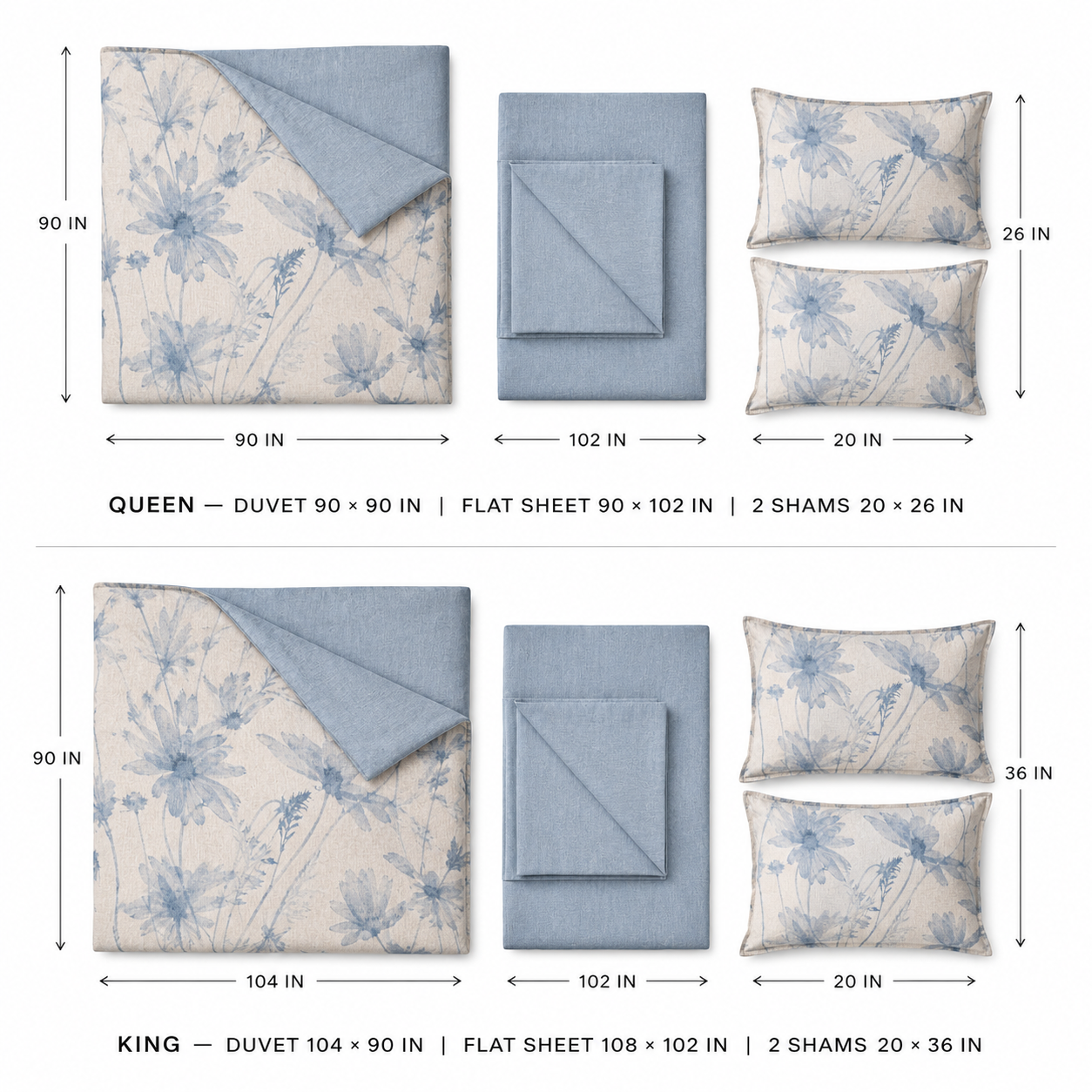 Wild Aster Shadow Four-Piece Bedding Set