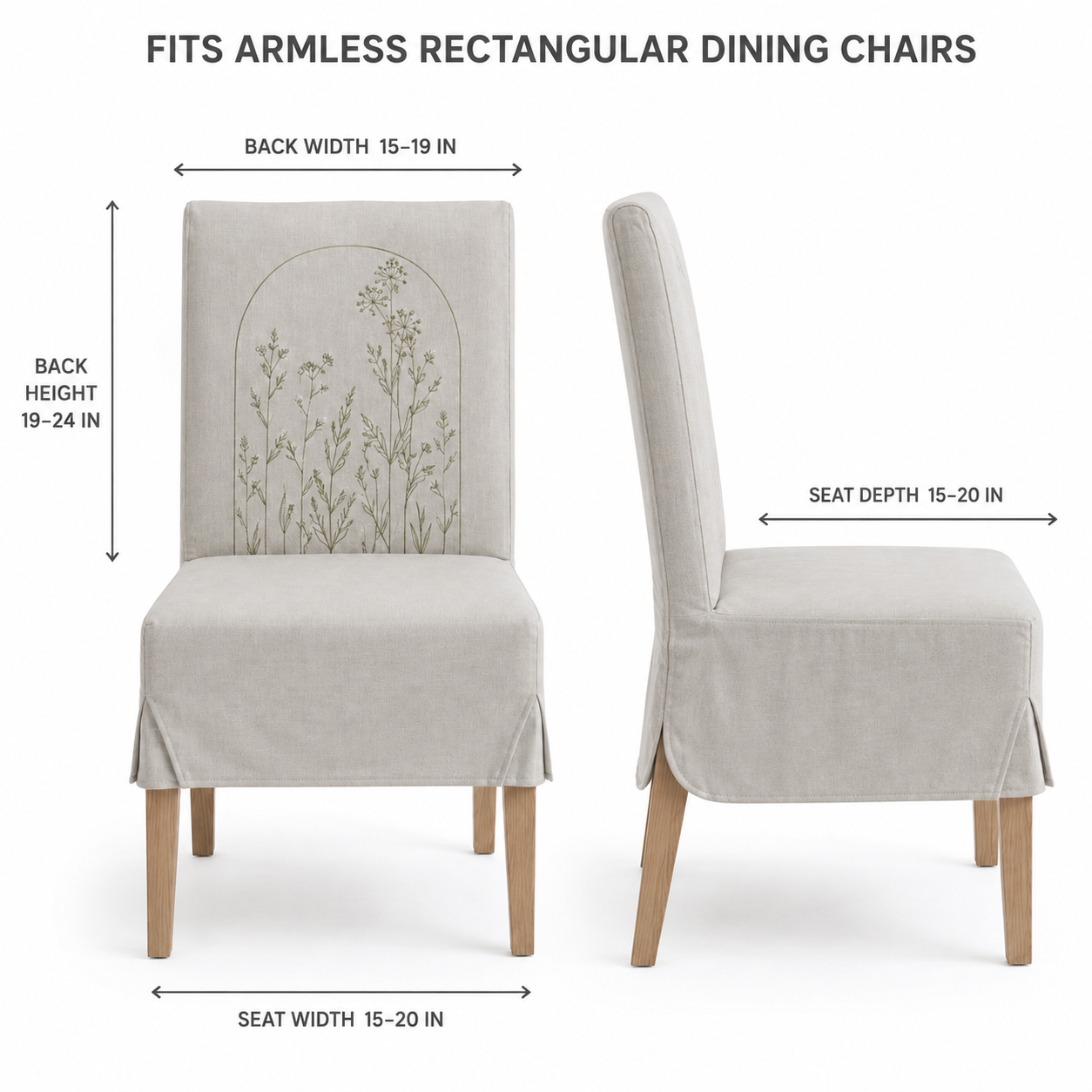 Meadow Arch Dining Chair Cover