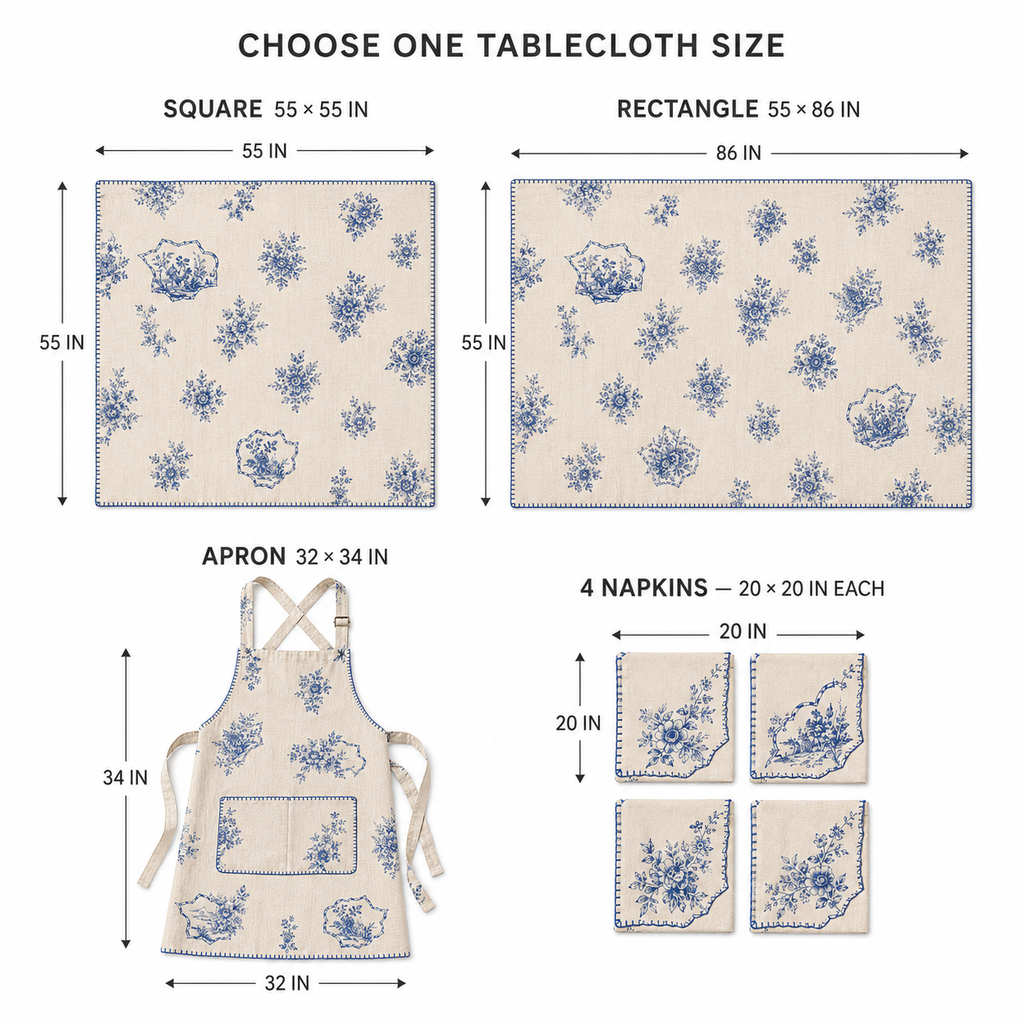 Delft Meadow Dining Textile Set