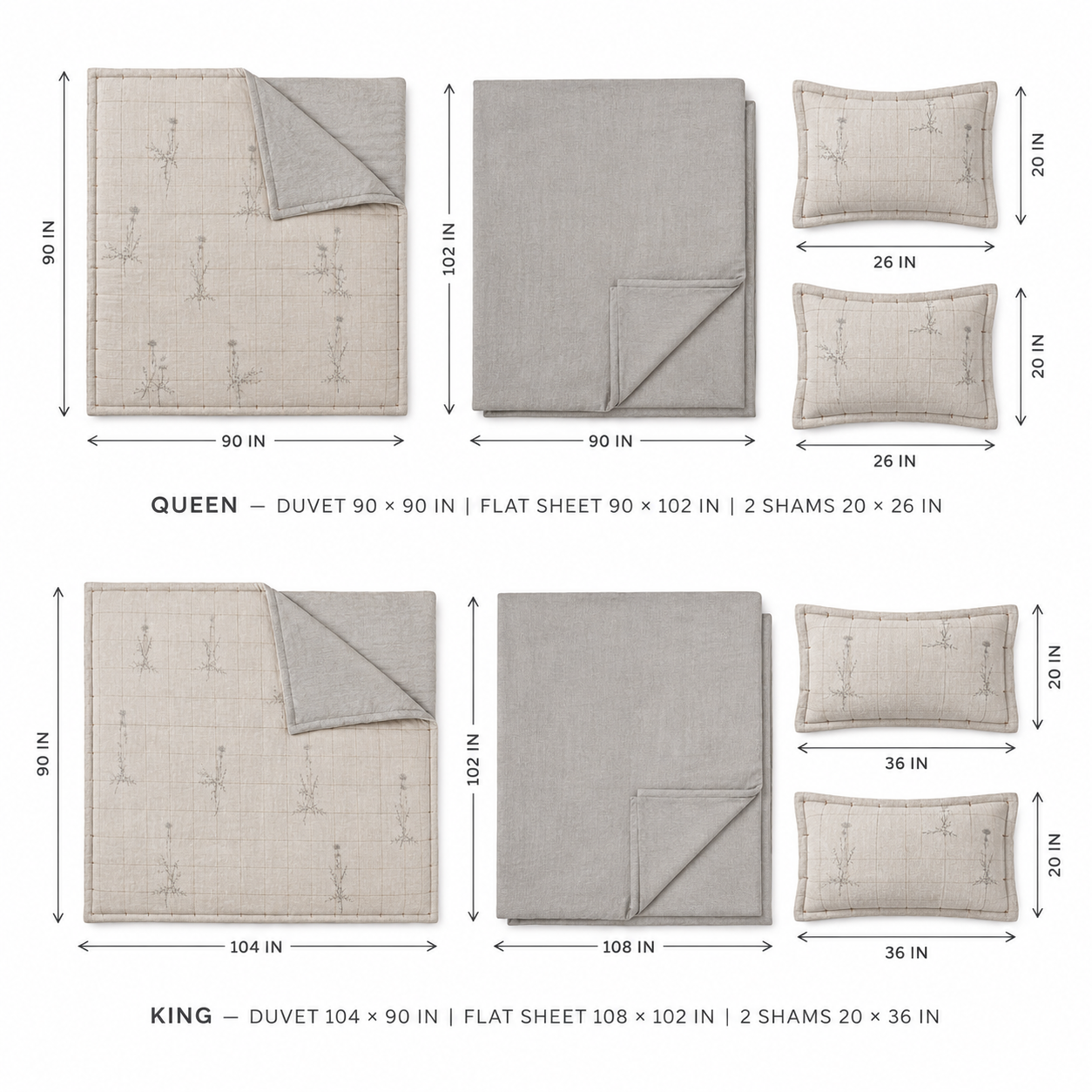 Thistle Ledger Four-Piece Bedding Set