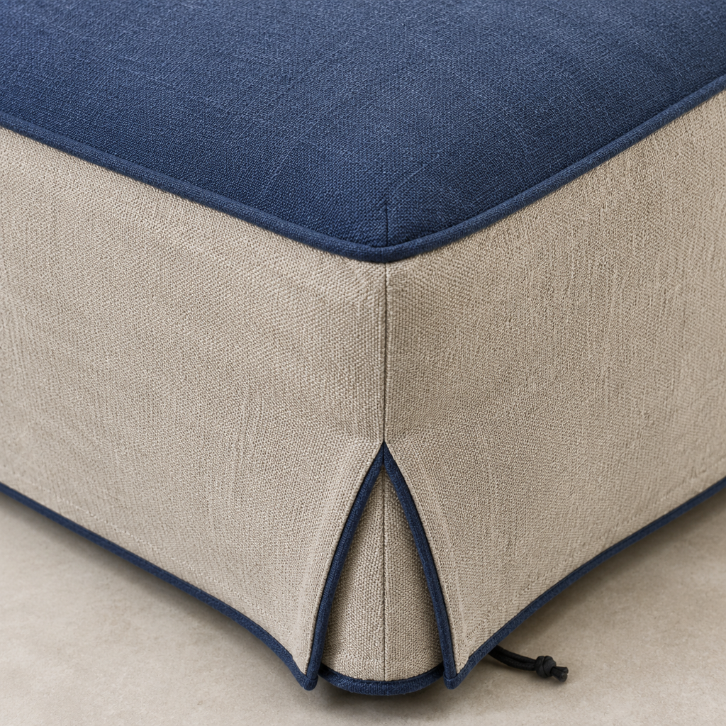 Lantern Hem Footstool Cover