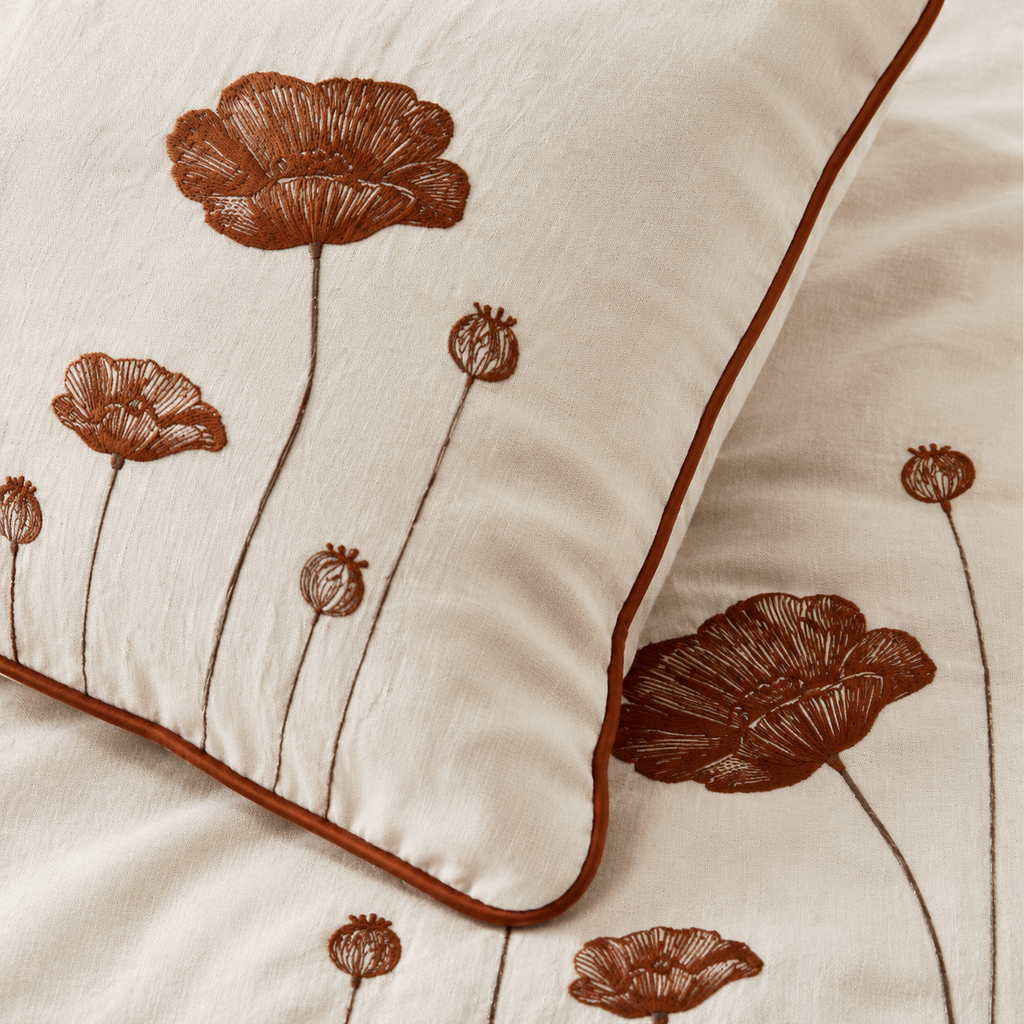 Poppy Russet Four-Piece Bedding Set