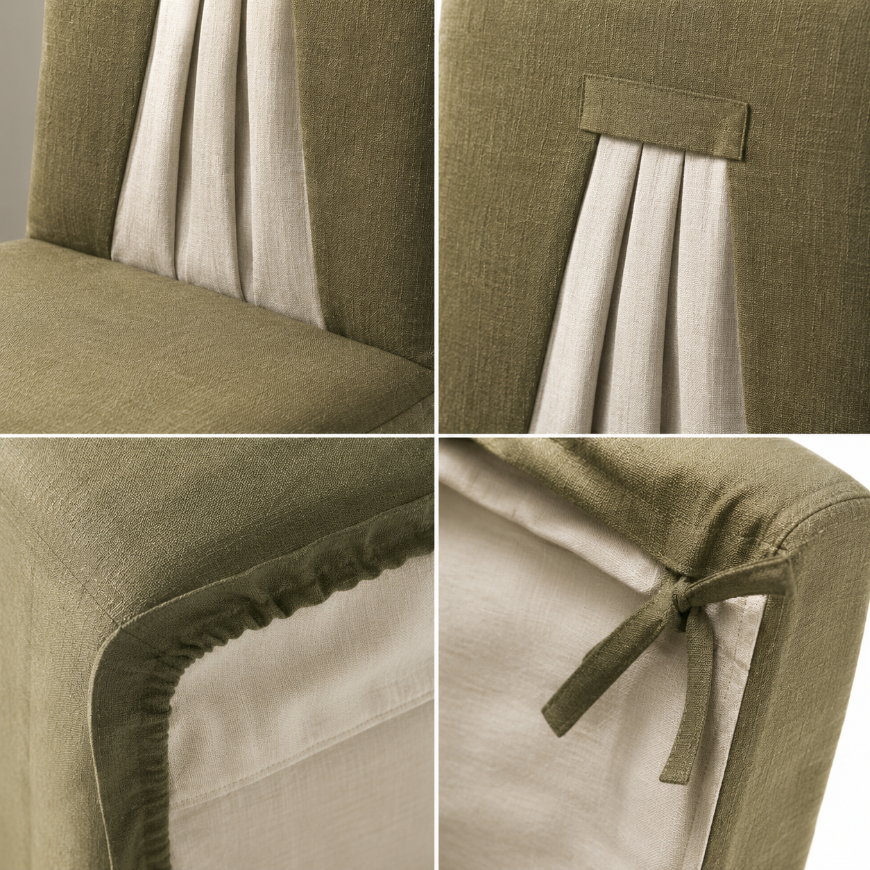 Gatherback Pleat Dining Chair Cover