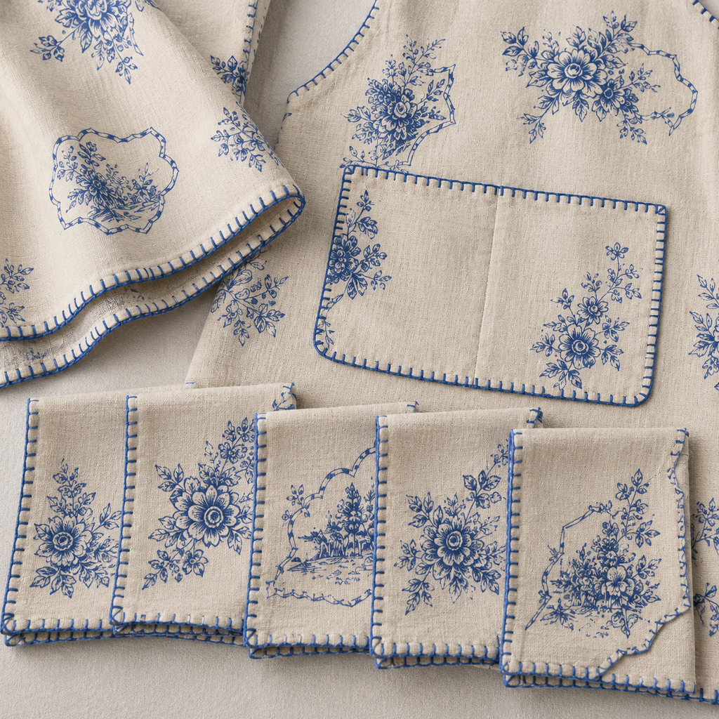 Delft Meadow Dining Textile Set