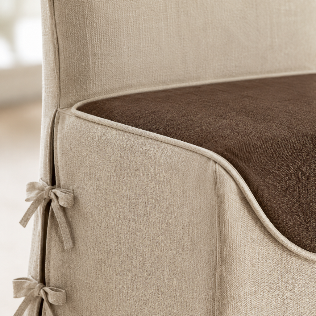 Saddle-Skirt Dining Chair Cover