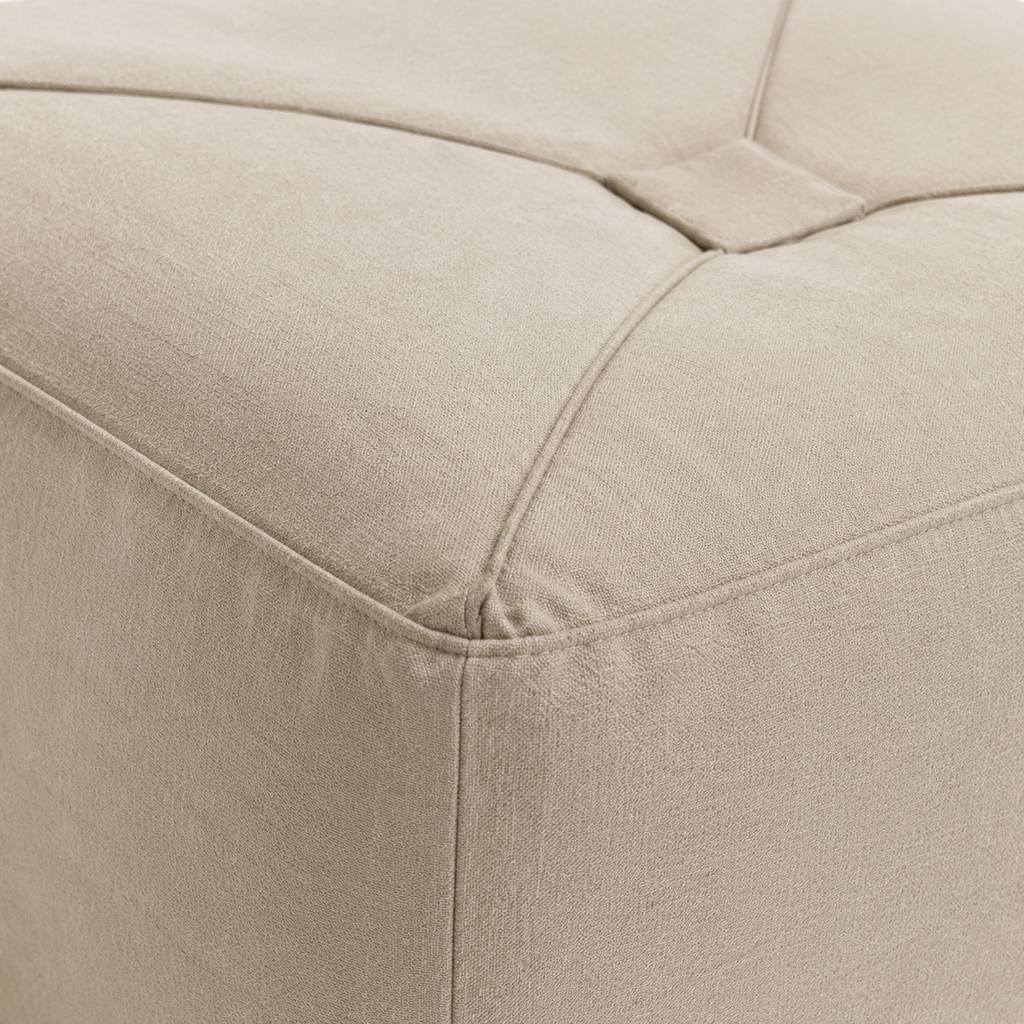 Compass Tuck Footstool Cover