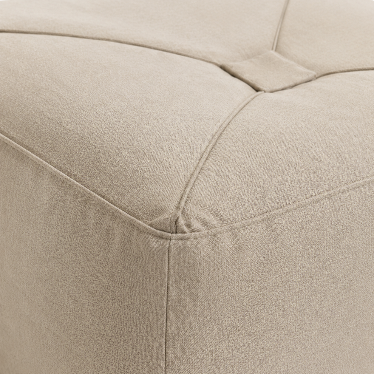 Compass Tuck Footstool Cover