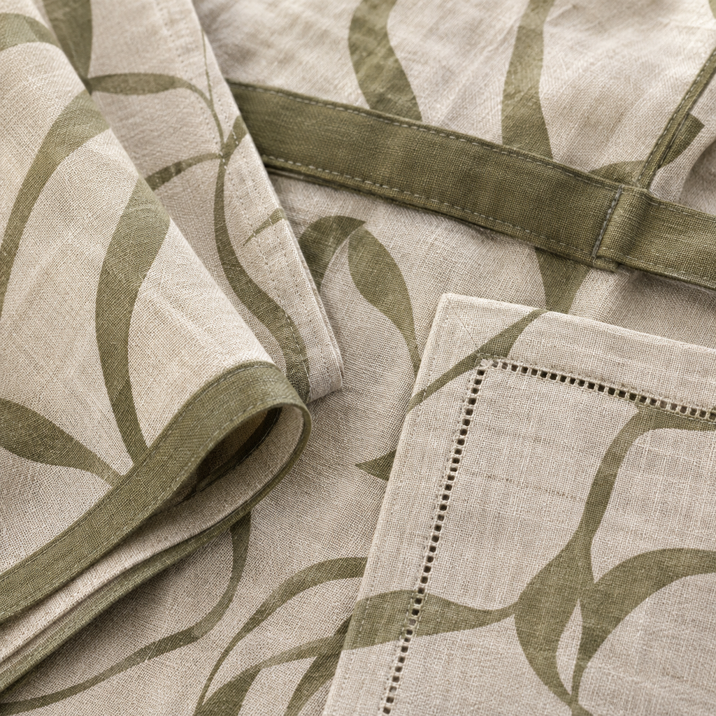 Pearwood Ribbon Dining Textile Set