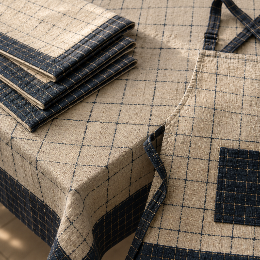 Harvest Grid Dining Textile Set