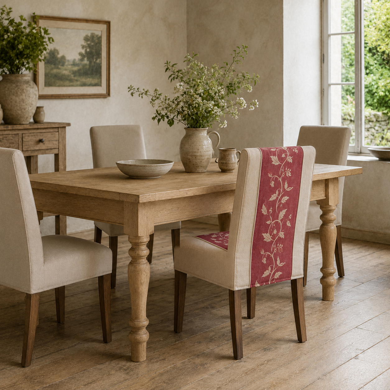 Crossvine Panel Dining Chair Cover