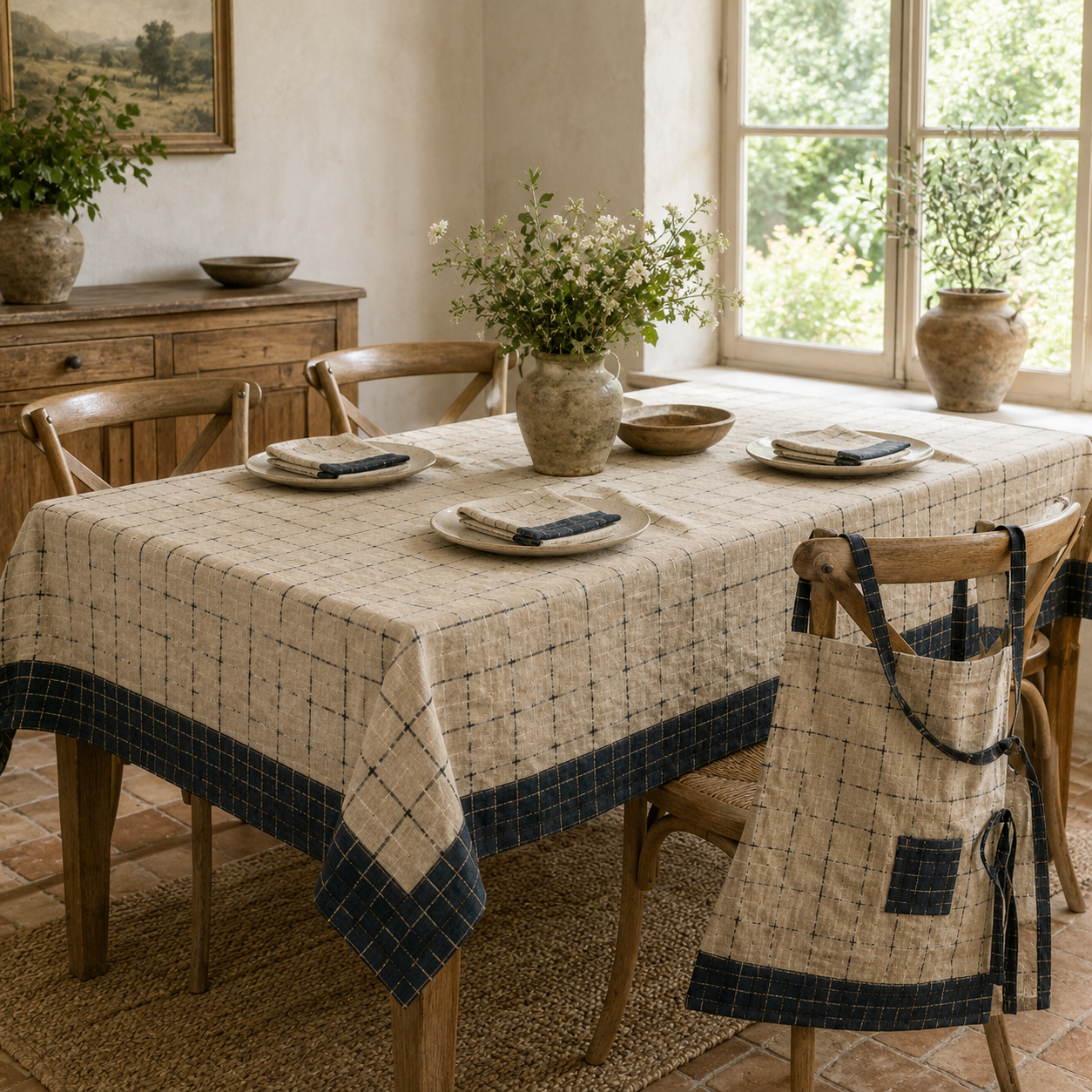 Harvest Grid Dining Textile Set