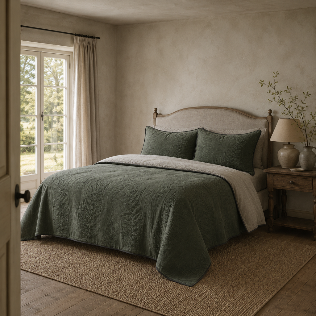 Moonlit Fern Relief Four-Piece Bedding Set