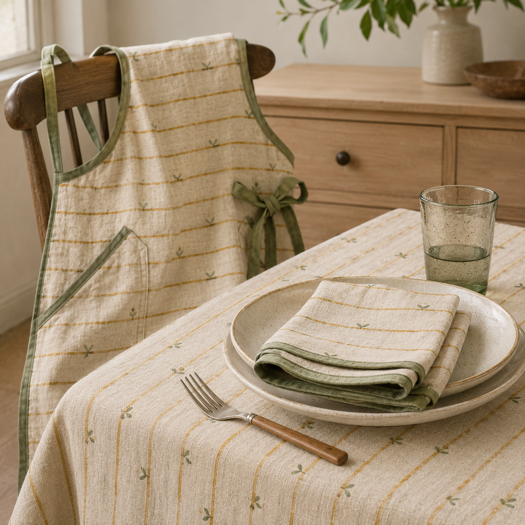 Saffron Furrow Dining Textile Set