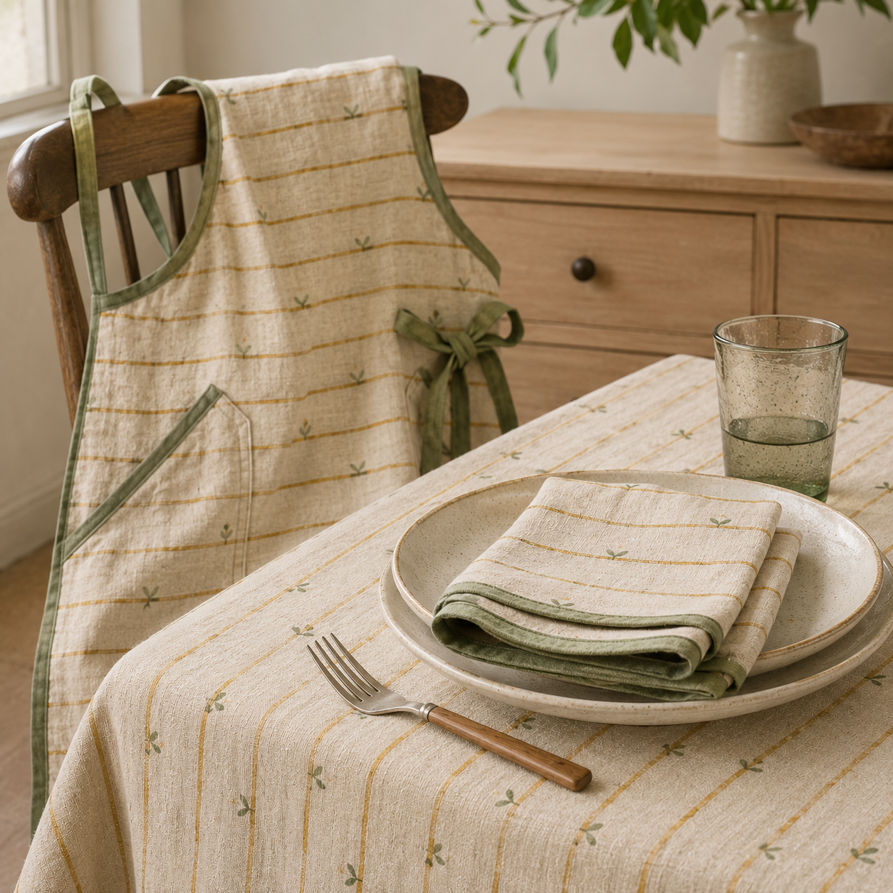 Saffron Furrow Dining Textile Set