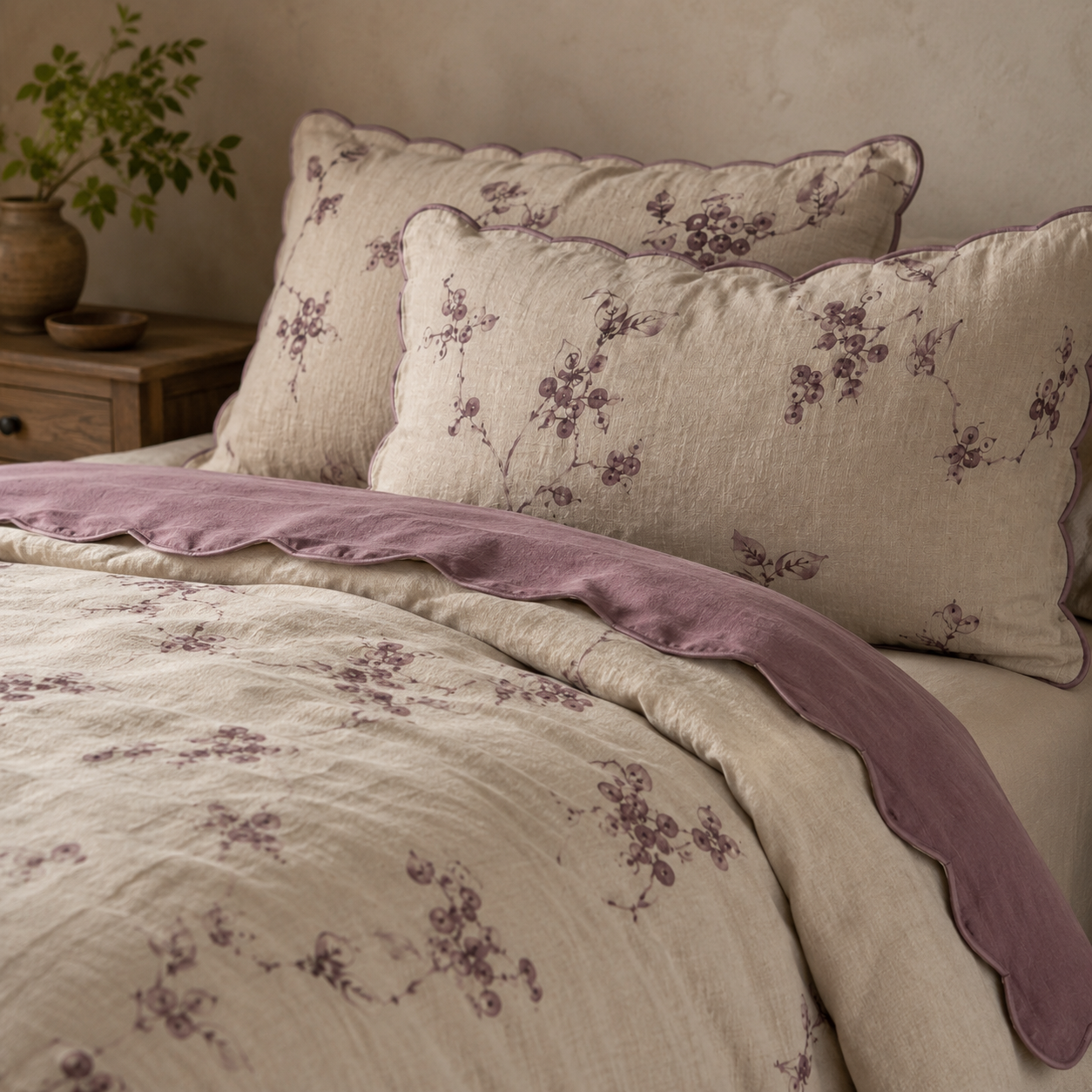 Bramble Oat Four-Piece Bedding Set