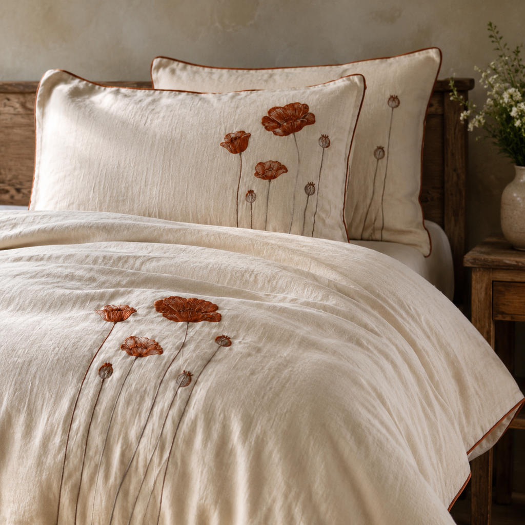 Poppy Russet Four-Piece Bedding Set
