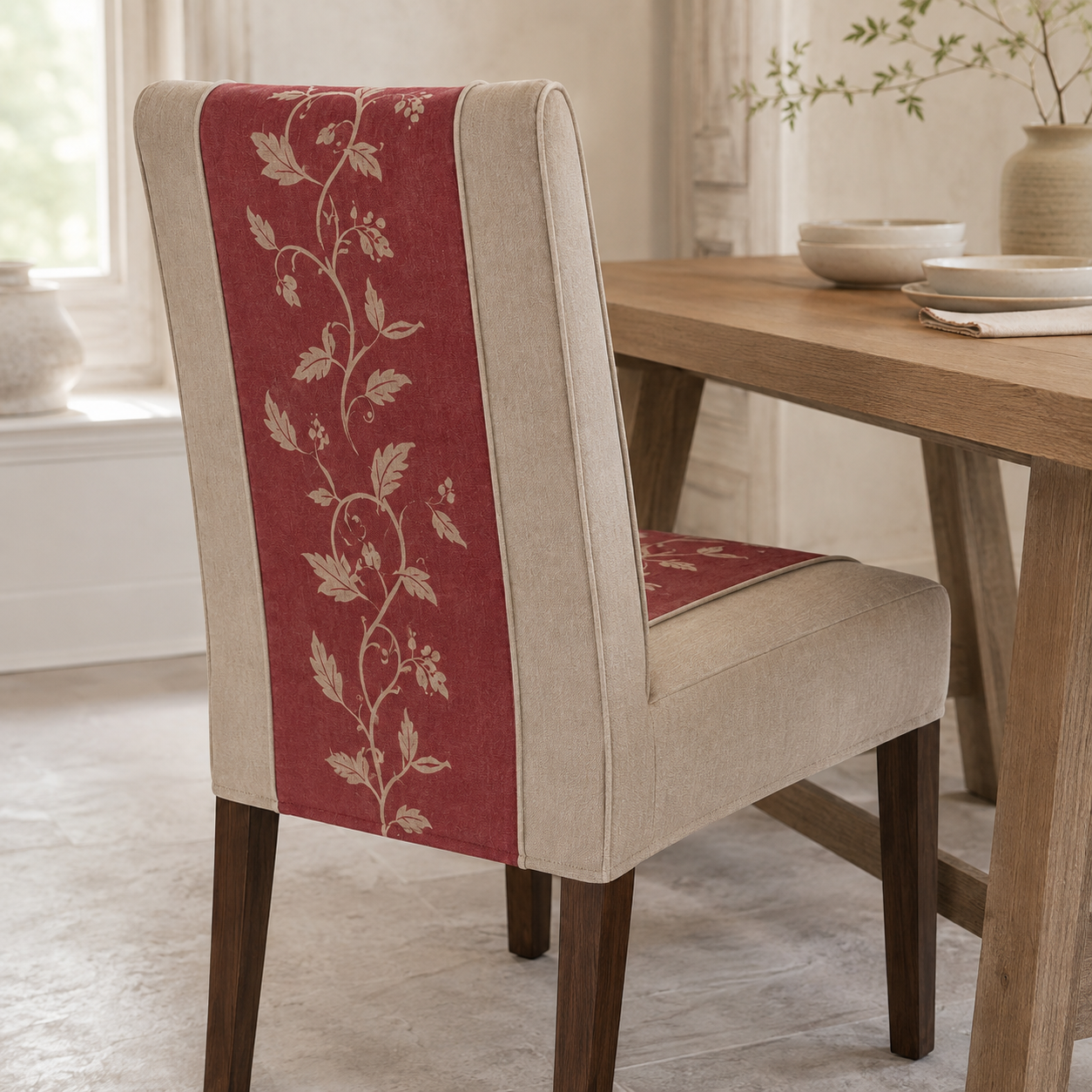 Crossvine Panel Dining Chair Cover